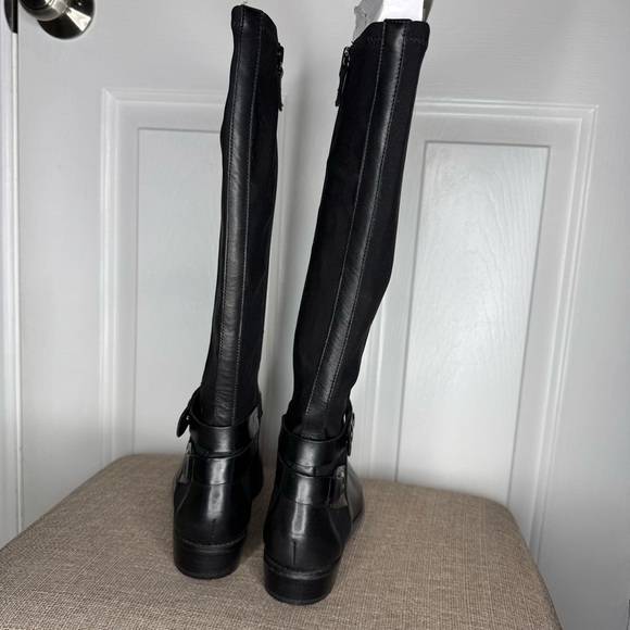 Tahari Black Leather Knee High Boots Size 6.5 - Picture 5 of 13